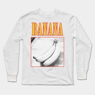 Banana 90's grunge parody music meme Long Sleeve T-Shirt